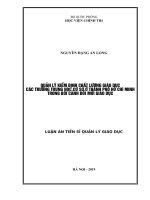 Quản lý kiểm định chất lượng giáo dục các trường trung học cơ sở ở thành phố hồ chí minh trong bối cảnh đổi mới giáo dục 