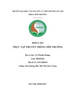 BÁO CÁO THỰC TẬP TRUYỀN THÔNG MÔI TRƯỜNG: HƯỚNG DẪN PHÂN LOẠI RÁC HUYỆN CHƯƠNG MĨ, HÀ NỘI