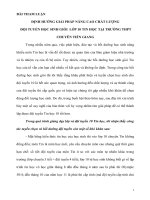 Định hướng giải pháp nâng cao chất lượng đội tuyển 10 môn tin học 