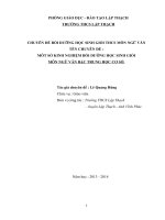 CHUYÊN đề môt số KINH NGHIỆM bồi DƯỠNG học SINH GIỎI môn NGỮ văn bậc TRUNG học cơ sở  