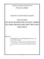 SKKN  xây dựng hệ thống bài tập trắc nghiệm dựa trên nội dung kiến thức phần tích phân lớp 12 toan 