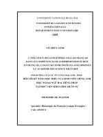Ảnh hưởng của những từ cùng loại trong tiếng Anh và tiếng Pháp đến kỹ năng đọc hiểu của Sinh viên tiếng anh học ngoại ngữ hai tiếng Pháp tại Học viện khoa học quân sự