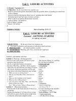 LESSON PLAN ENGLISH 8 UNIT1 (THI DIEM) kho tài liệu học tiếng anh 