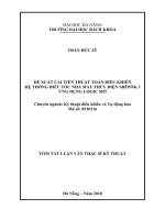 Đề xuất cải tiến thuật toán điều khiển hệ thống điều tốc nhà máy thủy điện Srêpốk 3 ứng dụng logic mờ