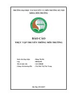 BÁO CÁO THỰC TẬP TRUYỀN THÔNG MÔI TRƯỜNG: Chương trình truyền thông tập huấn nâng cao nhận thức về tác hại và cách sử dụng thuốc BVTV cho người dân, chính quyền địa phương và các tổ chức đoàn thể  chính trị tại xã Đại Sơn