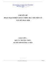 CHUYÊN ĐỀ:  ĐOẠN MẠCH ĐIỆN XOAY CHIỀU RLC NỐI TIẾP CÓ TẦN SỐ THAY ĐỔI