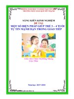 skkn một số BIỆN PHÁP GIÚP TRẺ 3 – 4 TUỔI tự TIN MẠNH dạn TRONG GIAO TIẾP