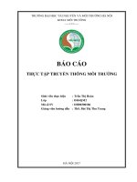 Báo cáo thực tập truyền thông môi trường: Nâng cao nhận thức và hướng dẫn cho người dân về việc xử lý chất thải trong chăn nuôi tại huyện Anh Sơn, tỉnh Nghệ An