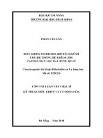 Ðiều khiển Feedforward tách kênh cho hệ thống bể khí DA-3201 tại nhà máy lọc dầu Dung Quất
