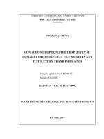 Công chứng hợp đồng thế chấp quyền sử dụng đất theo pháp luật Việt Nam hiện nay từ thực tiễn thành phố Hà Nội