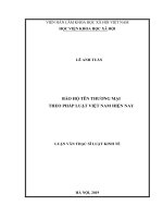Bảo hộ tên thương mại theo pháp luật Việt Nam hiện nay