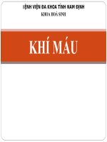 Bài giảng chi tiết về Khí máu động mạch