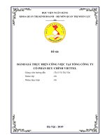 Đánh giá thực hiện công việc tại tổng công ty cổ phần Bưu chính Viettel