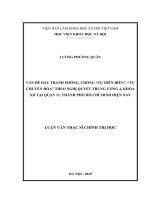 Vấn đề đấu tranh phòng, chống “tự diễn biến”, “tự chuyển hóa” theo nghị quyết trung ương 4, khóa XII tại quận 11, thành phố hồ chí minh hiện nay