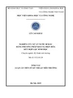 Nghiên cứu xử lý nước rỉ rác bằng phương pháp keo tụ điện hóa kết hợp lọc sinh học tt 
