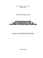 Bảo đảm quyền con người trong giai đoạn khởi tố, điều tra vụ án hình sự của Viện kiểm sát nhân dân