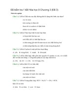 Đề kiểm tra 1 tiết hóa học 9 chương 3