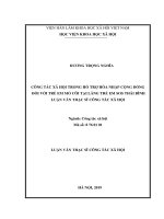 Công tác xã hội trong hỗ trợ hòa nhập cộng đồng đối với trẻ em mồ côi tại làng trẻ em SOS thái bình 