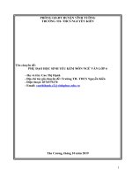 PHỤ ĐẠO HỌC SINH YẾU KÉM MÔN NGỮ VĂN LỚP 6