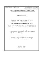 Nghiên cứu điều khiển rô bốt tay máy di động bám mục tiêu trên cơ sở sử dụng thông tin hình ảnh tt 