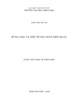 (Luận văn thạc sĩ) Số đa giác và một số bài toán liên quan