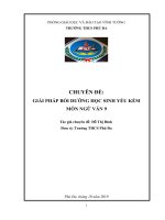 BỒI DƯỠNG HỌC SINH YẾU KÉM  MÔN NGỮ VĂN 9