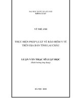 Thực hiện pháp luật về bảo hiểm y tế trên địa bàn tỉnh Lai Châu