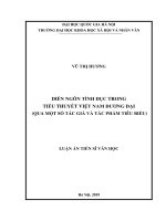 Diễn ngôn trong truyện ngắn của các nhà văn nữ Việt Nam từ sau Đổi mới (Qua truyện ngắn của Phan Thị Vàng Anh, Y Ban và Nguyễn Ngọc Tư)