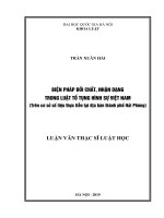 Biện pháp đối chất, nhận dạng trong Luật tố tụng hình sự Việt Nam (Trên cơ sở số liệu thực tiễn tại địa bàn thành phố Hải Phòng)