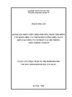 Đánh giá nhân viên theo phương pháp thẻ điểm cân bằng (BSC) và chỉ số đo lường hiệu suất (KPI) tại Công ty Cổ phần Các Hệ thống Viễn thông VINECO