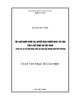 Tội lạm dụng chức vụ, quyền hạn chiếm đoạt tài sản theo luật hình sự Việt Nam (trên cơ sở số liệu thực tiễn tại địa bàn thành phố Hải Phòng).