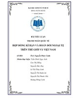 BÀI TIỂU LUẬN hợp ĐỒNG kì hạn và HOÁN đổi NGOẠI tệ TRÊN THẾ GIỚI và VIỆT NAM 