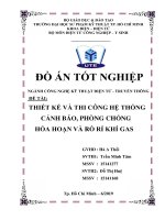 Luận Văn Thiết kế và thi công hệ thống cảnh báo, phòng chống hỏa hoạn và rò rỉ khí Gas