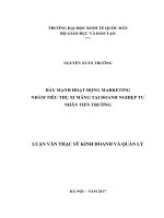 Luận văn thạc sỹ - Đẩy mạnh hoạt động Marketing nhằm tiêu thụ xi măng tại Doanh nghiệp tư nhân Tiến Trường