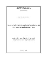 Quản lý đối tượng hưởng Bảo hiểm xã hội của BHXH Việt Nam