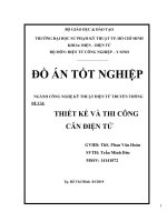 Luận Văn Thiết kế và thi công cân điện tử