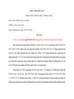 Bài thi giữa kì môn Ngữ pháp tiếng Việt