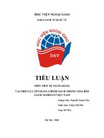 Tiểu luận cuối ki mon tiền tệ ngan hang triệu thị nhi KT43A 