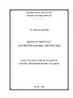Quản lý nhân lực tại trường Đại học Thương mại