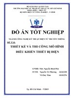 Luận Văn Thiết kế và thi công mô hình điều khiển thiết bị điện