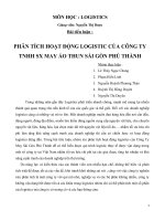 PHÂN TÍCH HOẠT ĐỘNG LOGISTIC CỦA CÔNG TYTNHH SX MAY ÁO THUN SÀI GÒN PHÚ THÀNH