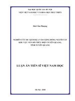 Nghiên cứu du lịch dựa vào cộng đồng người Tày khu vực ven hồ thủy điện Tuyên Quang, tỉnh Tuyên Quang