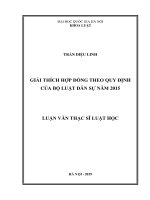 Giải thích hợp đồng theo quy định của Bộ Luật dân sự năm 2015