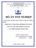Đồ án tốt nghiệp  thiết kế và thi công mô hình ứng dụng IOT vào việc điều khiển giám sát các thiết bị điện trong nhà 