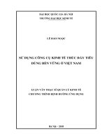 Sử dụng công cụ kinh tế thúc đẩy tiêu dùng bền vững ở Việt Nam