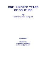One hundred years of solitude tủ tài liệu training 