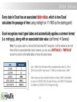 Sanet cd excel for analysts date time functions tủ tài liệu training 