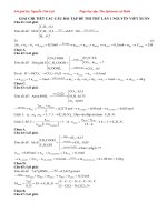 GIẢI CHI TIẾT các câu bài tập đề THI THỬ lần 1 NGUYỄN VIẾT XUÂN 