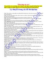 Những câu hỏi lý thuyết môn sinh xuất hiện trong đề thi đại học và đáp án