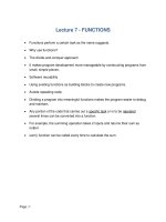 Lecture 7 functions tủ tài liệu training 